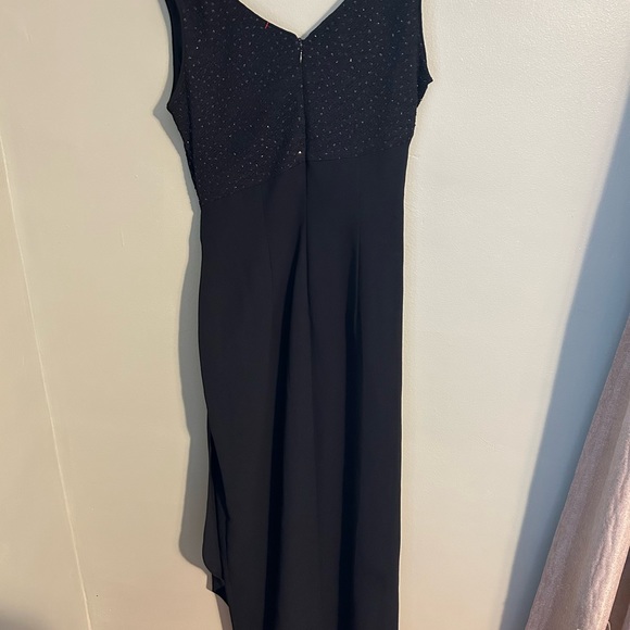 David Warren NY Vintage Black Dress Gown Sz 10 - Picture 3 of 4